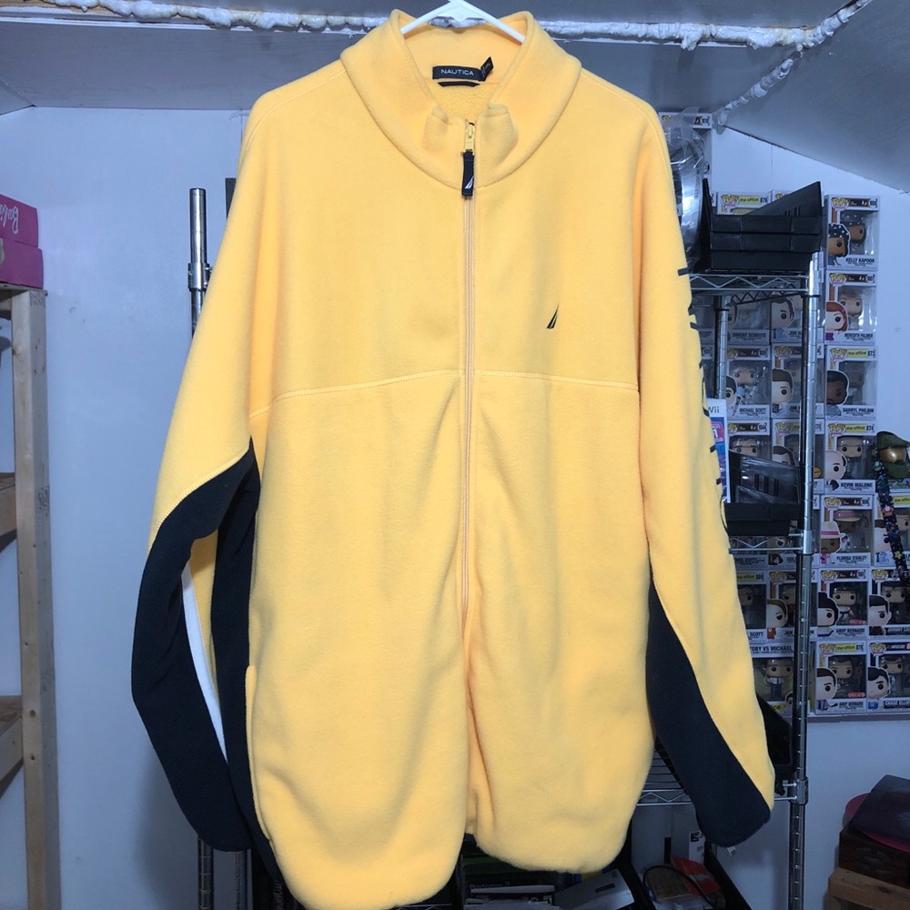 Nautica Fleece Full Zip Yellow Black XXL Jacket